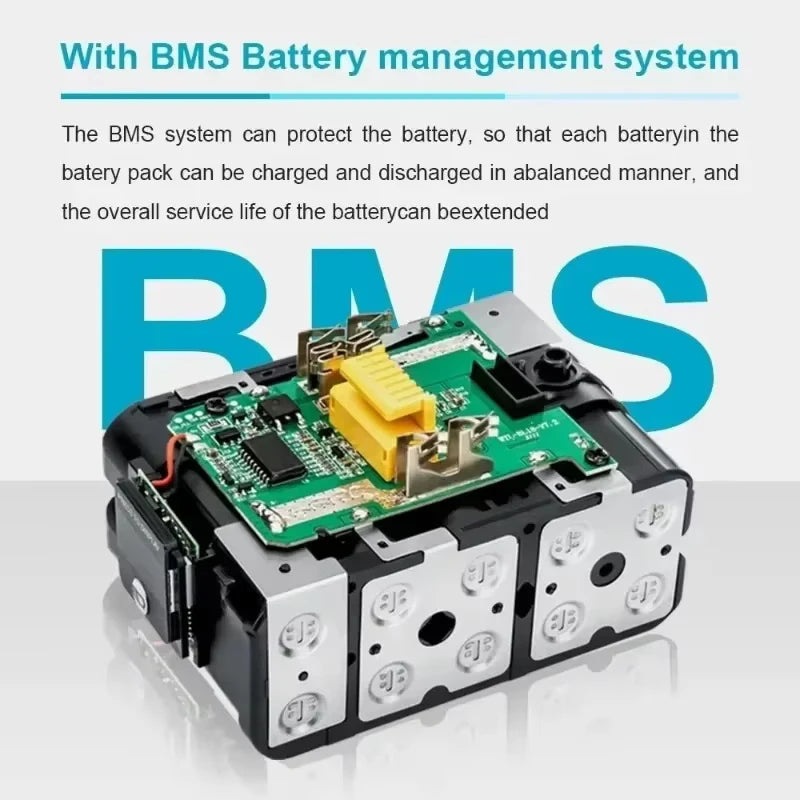 18V High-Capacity Power Tool Battery – 8Ah / 10Ah / 12Ah Rechargeable Lithium Battery