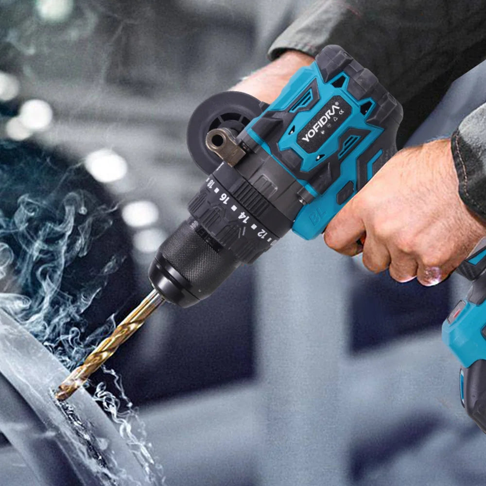 900 N·m Brushless Cordless Impact Drill – 13 mm High-Torque Drilling & Driving Tool.