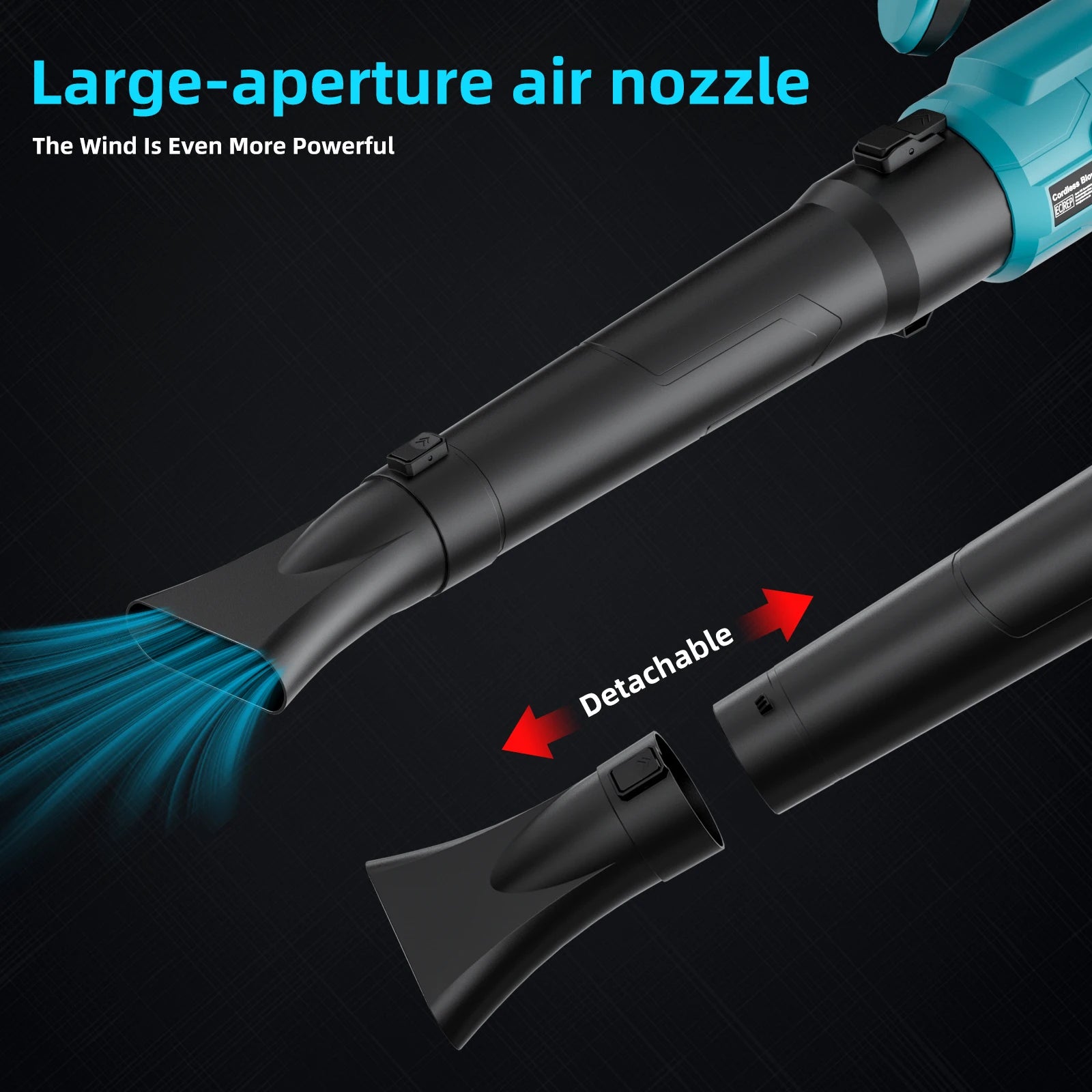 Brushless Cordless Leaf Blower for Makita 18V Battery – Handheld High-Power Air Blower for Garden & Dust Cleaning