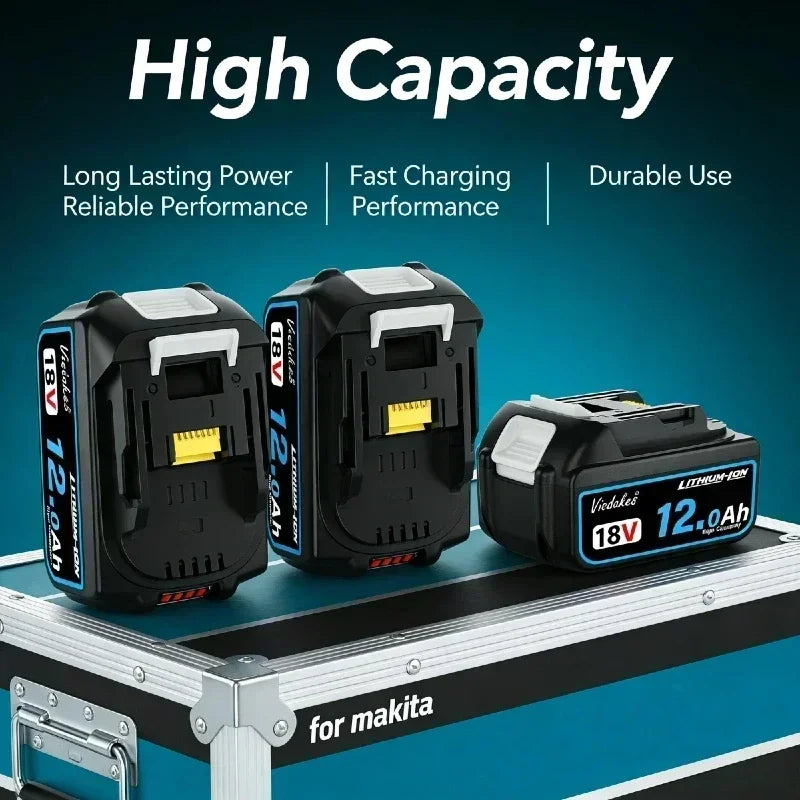 18V High-Capacity Power Tool Battery – 8Ah / 10Ah / 12Ah Rechargeable Lithium Battery