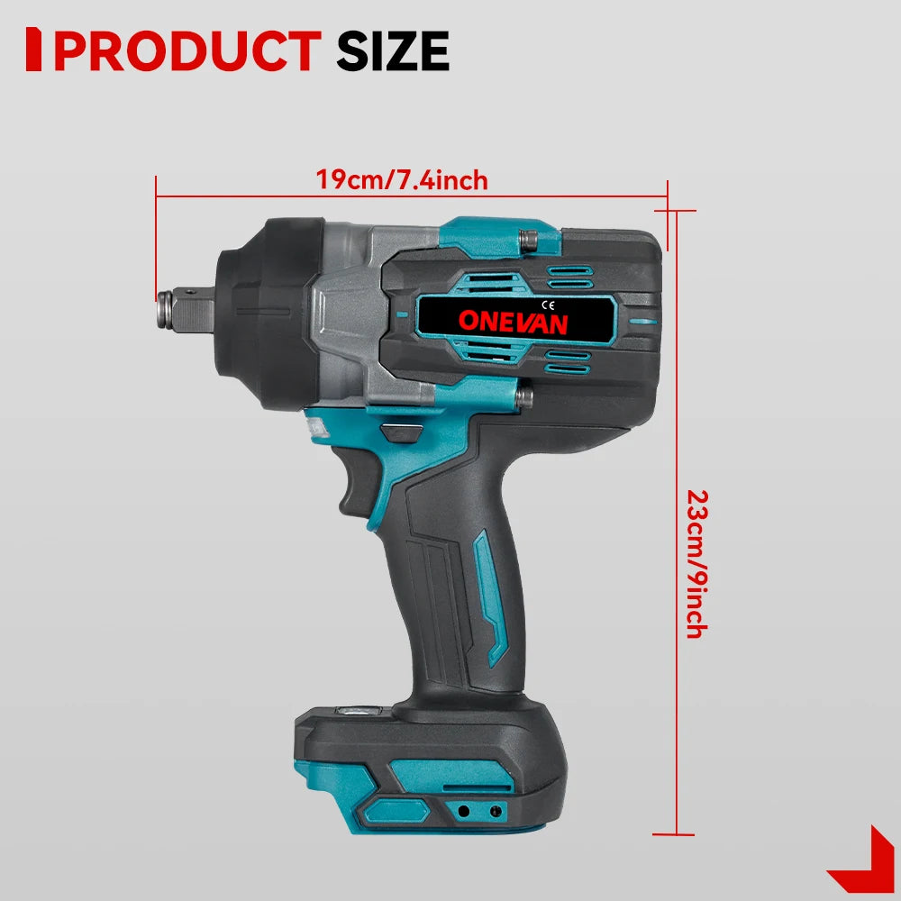 1/2″ Brushless Cordless Impact Wrench – High-Torque Electric Power Tool for Nut & Bolt Removal