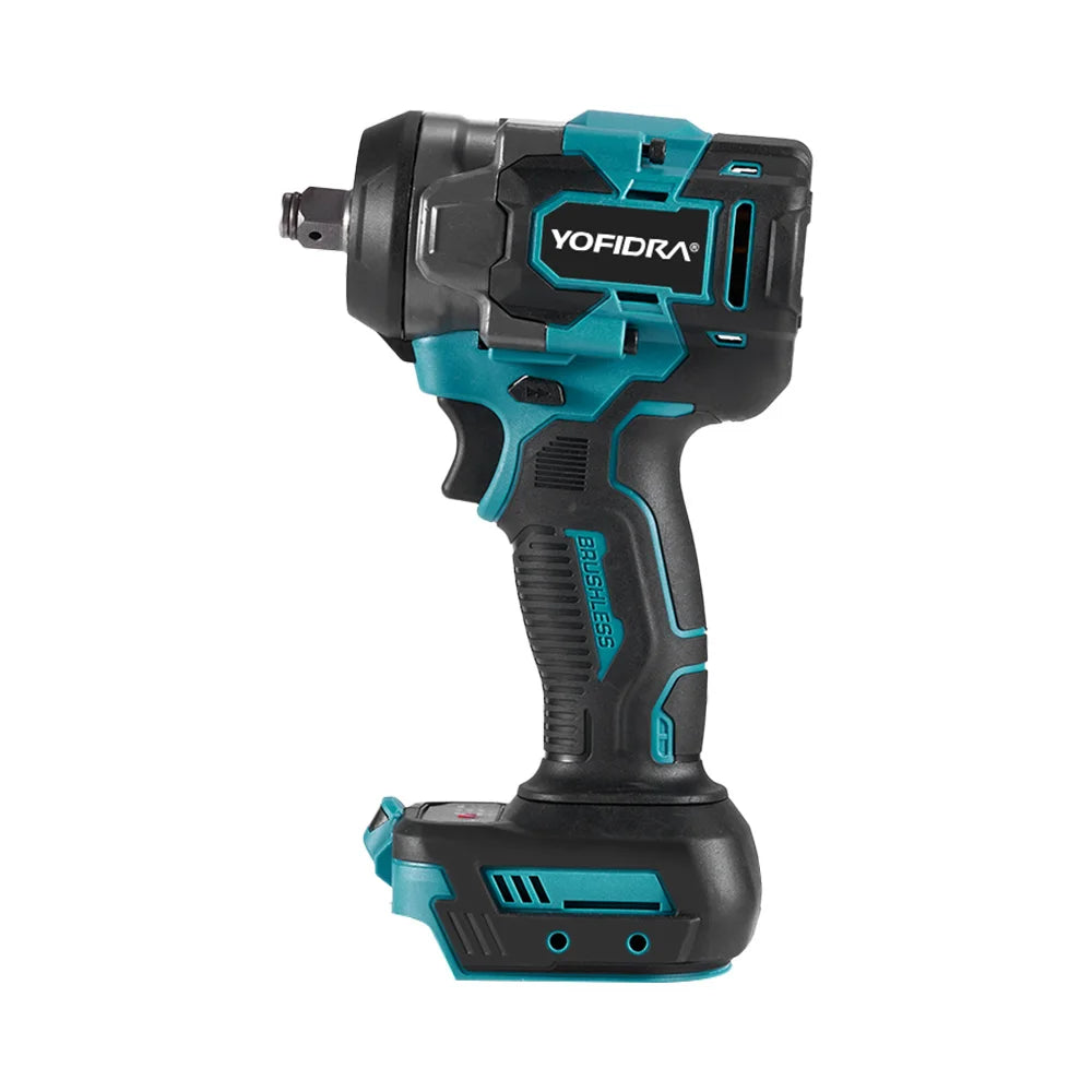 1200 N·m Brushless Cordless Impact Wrench – 1/2″ Drive, 5-Gear High-Torque Power Tool.