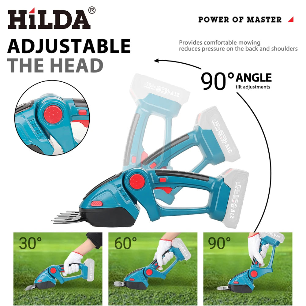 2-in-1 Cordless Hedge Trimmer & Grass Shear – Handheld Pruning & Shrub Cutting Tool