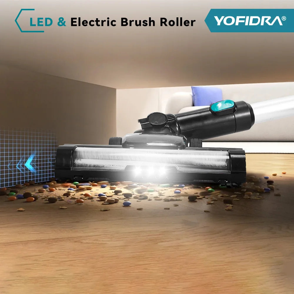 1.5L Brushless Cordless Electric Vacuum Cleaner – Rechargeable Handheld Dust Catcher