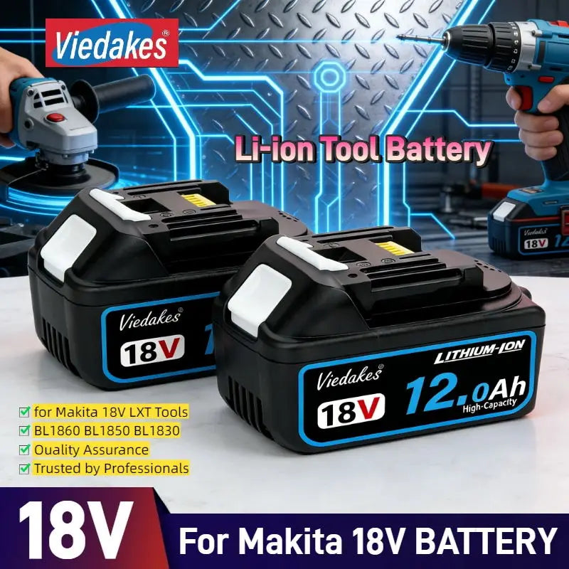 18V High-Capacity Power Tool Battery – 8Ah / 10Ah / 12Ah Rechargeable Lithium Battery