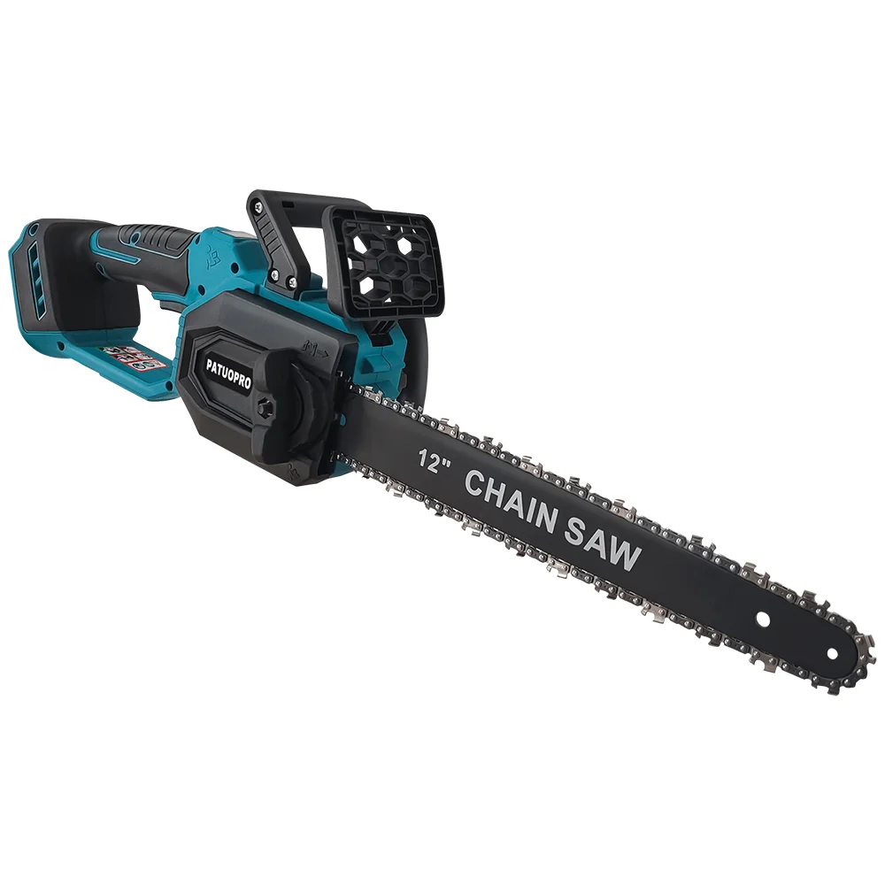 Brushless Cordless 12″ Electric Chainsaw – Rechargeable Wood Cutting Power Tool