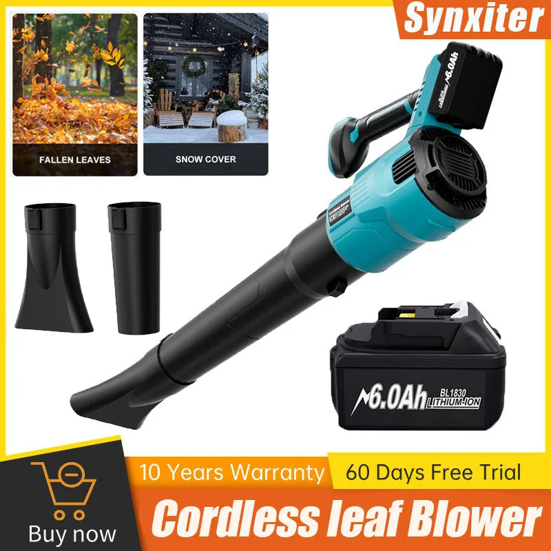 Brushless Cordless Leaf Blower for Makita 18V Battery – Handheld High-Power Air Blower for Garden & Dust Cleaning