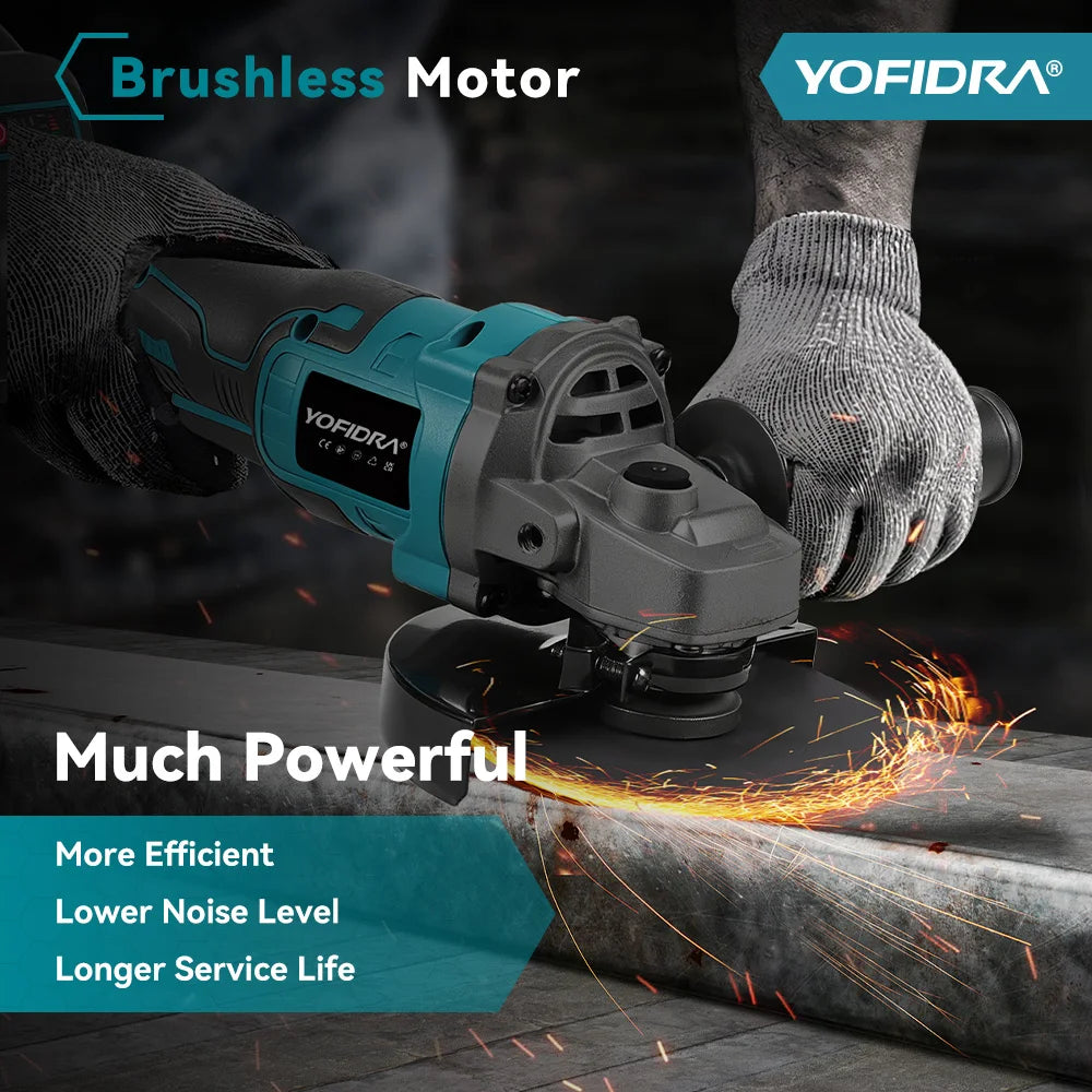 125mm Brushless Cordless Angle Grinder – 20,000 RPM High-Speed Cutting & Polishing Tool