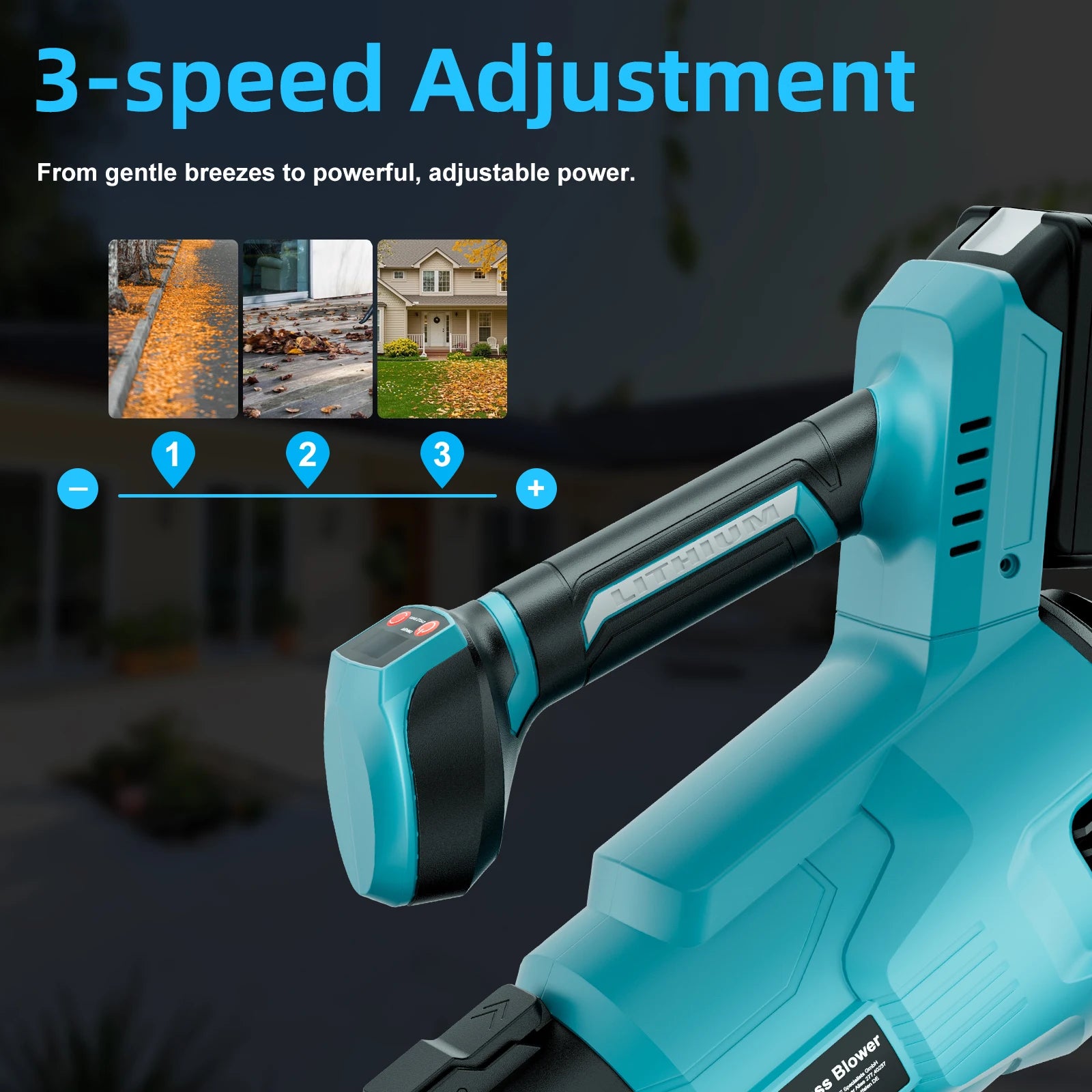 Brushless Cordless Leaf Blower for Makita 18V Battery – Handheld High-Power Air Blower for Garden & Dust Cleaning