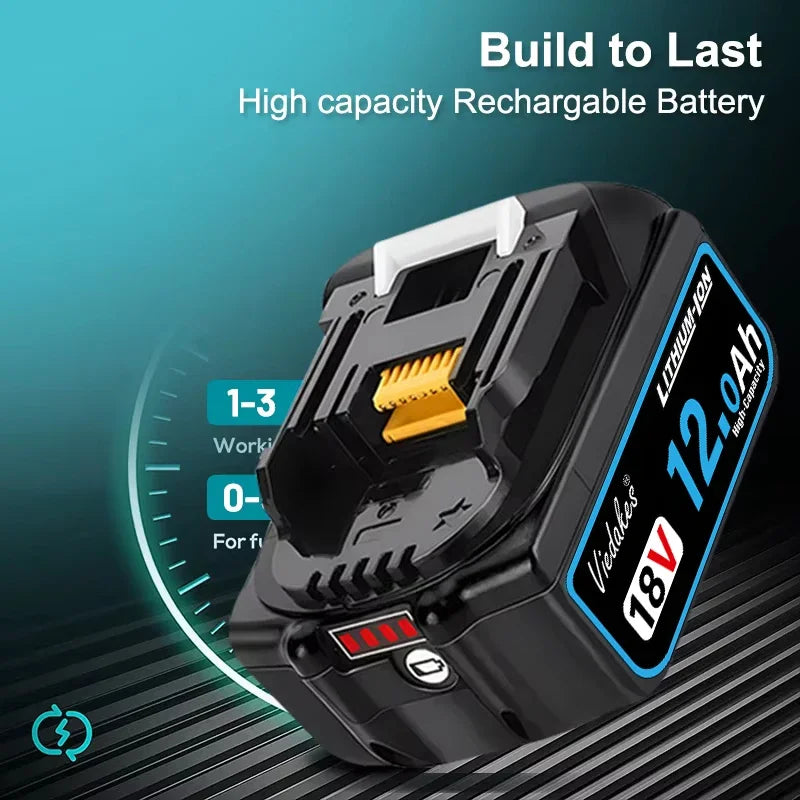 18V High-Capacity Power Tool Battery – 8Ah / 10Ah / 12Ah Rechargeable Lithium Battery