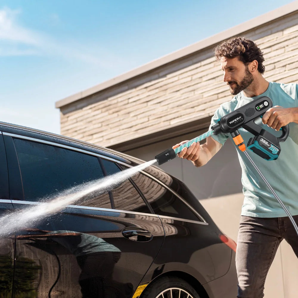 5-in-1 Brushless Cordless High-Pressure Washer Gun – 220 Bar Car & Home Cleaning Tool