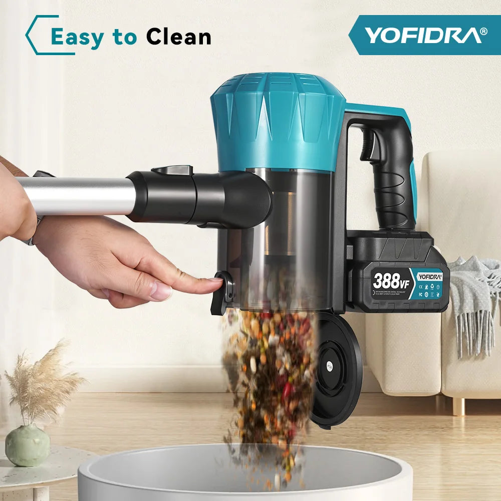 1.5L Brushless Cordless Electric Vacuum Cleaner – Rechargeable Handheld Dust Catcher