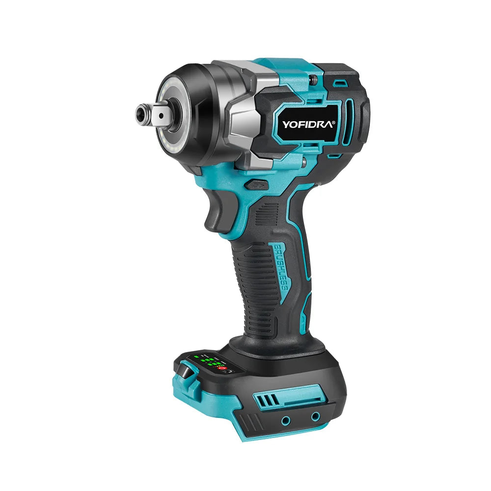 1200 N·m Brushless Cordless Impact Wrench – 1/2″ Drive, 5-Gear High-Torque Power Tool.